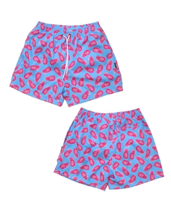 กางเกงว่ายน้ำ ขาสั้นชายมีซับใน ผ้าโพลีเอสเตอร์