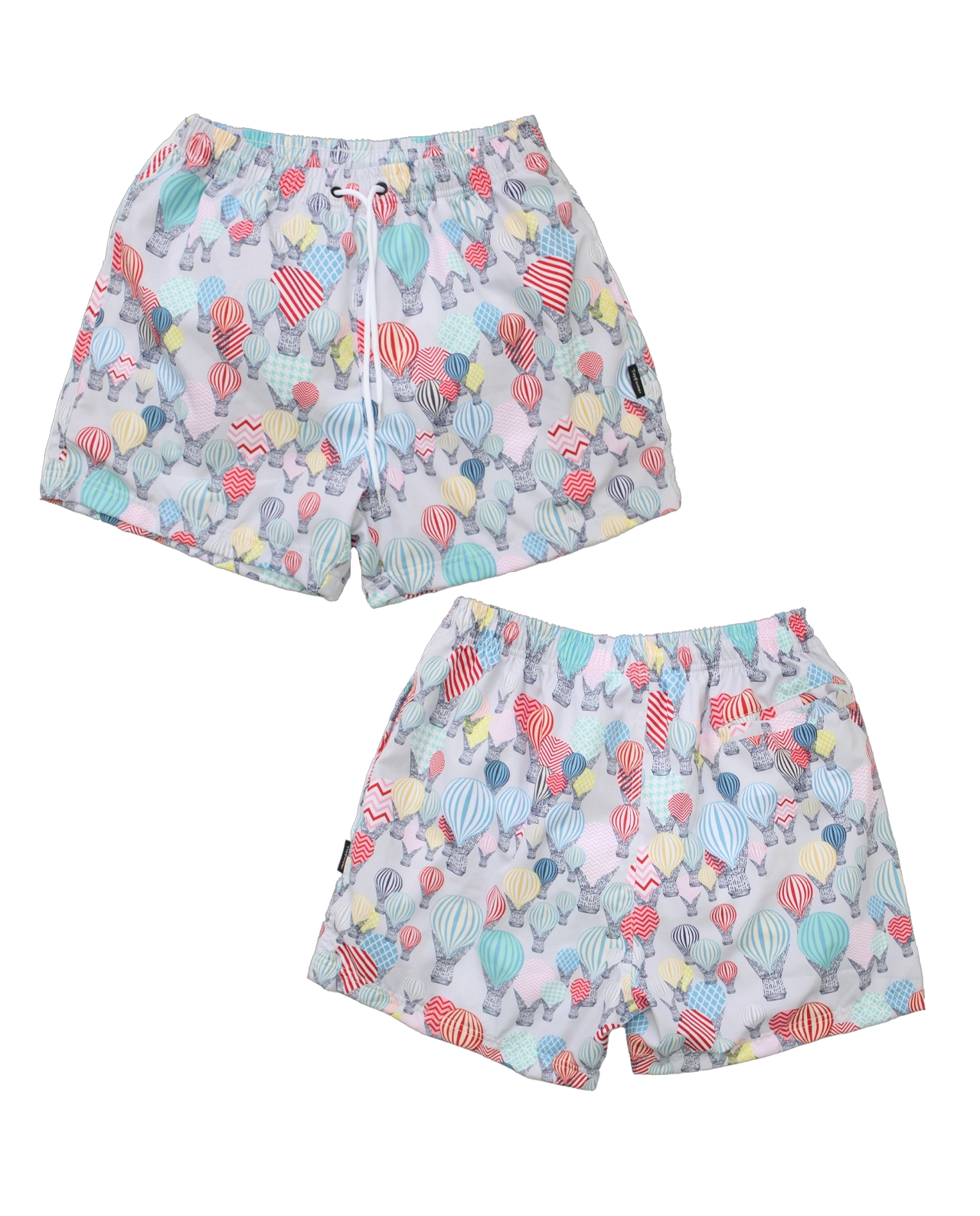 กางเกงว่ายน้ำ ขาสั้นชายมีซับใน ผ้าโพลีเอสเตอร์