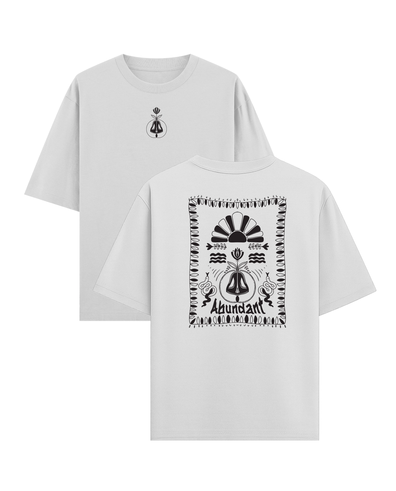 เสื้อยืดโอเวอไซต์ สกรีนลายคนนั้ง ผ้าคอตตอน สีพื้น