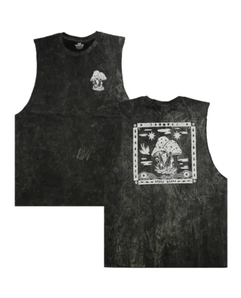 เสื้อกล้ามแขนกุดสกรีนลาย ผ้าคอตตอนฟอกขาว