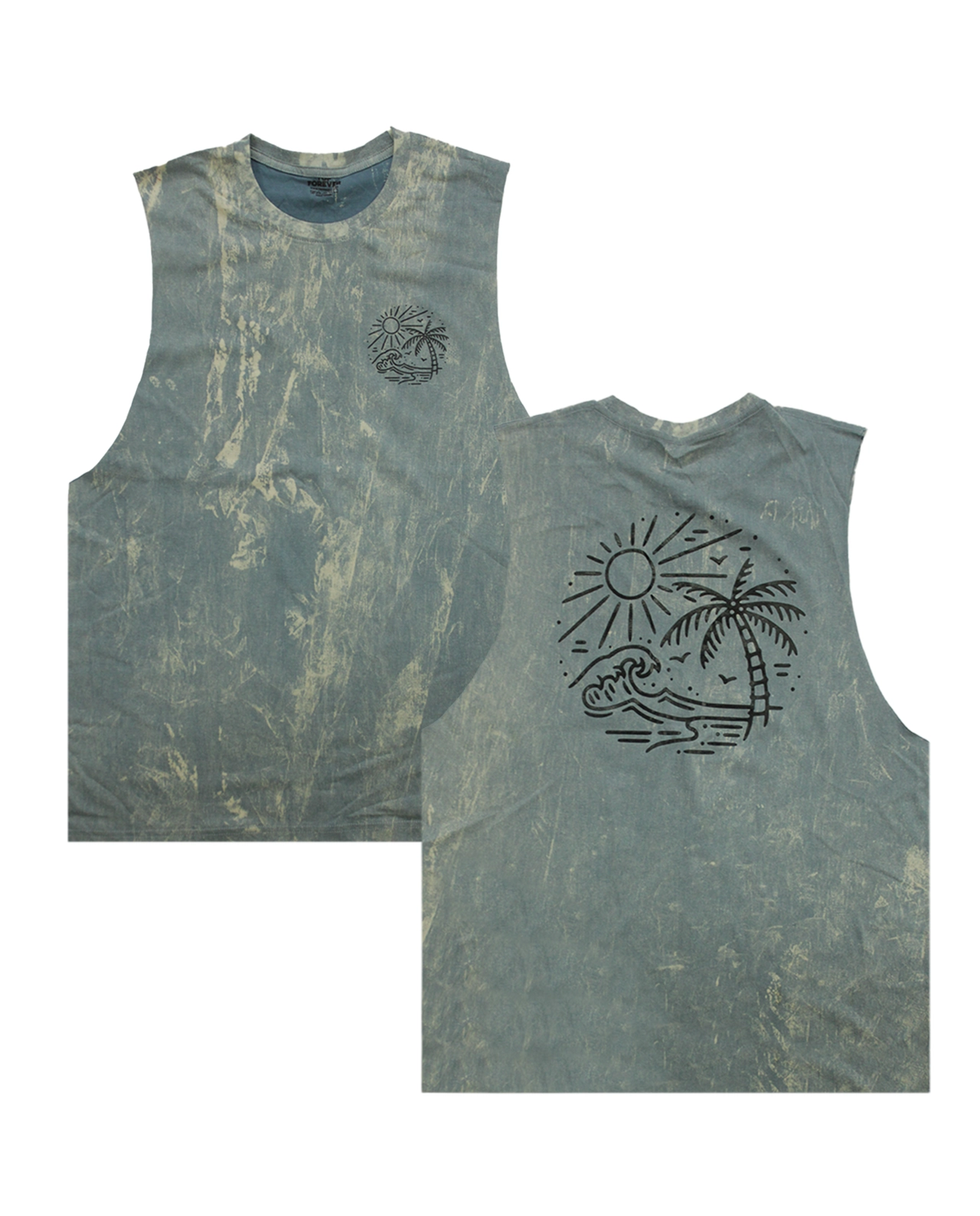 เสื้อกล้ามแขนกุดสกรีนลาย ผ้าคอตตอนฟอกขาว - Image 3