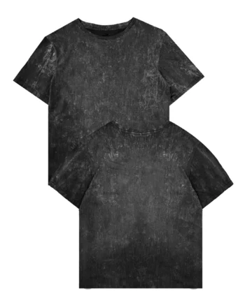 เสื้อยืดธรรมดา ผ้าคอตตอน สีพื้นฟอกขาว